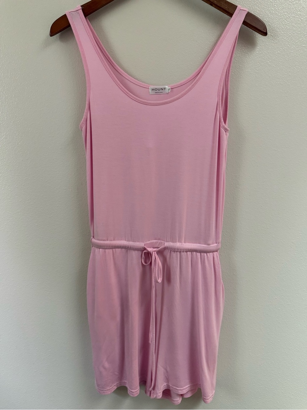 Pink Sleeveless Shorts Romper